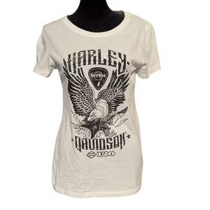 Harley-Davidson 120th Anniversary Hard Rock Cafe White Eagle Graphic Tee Women's